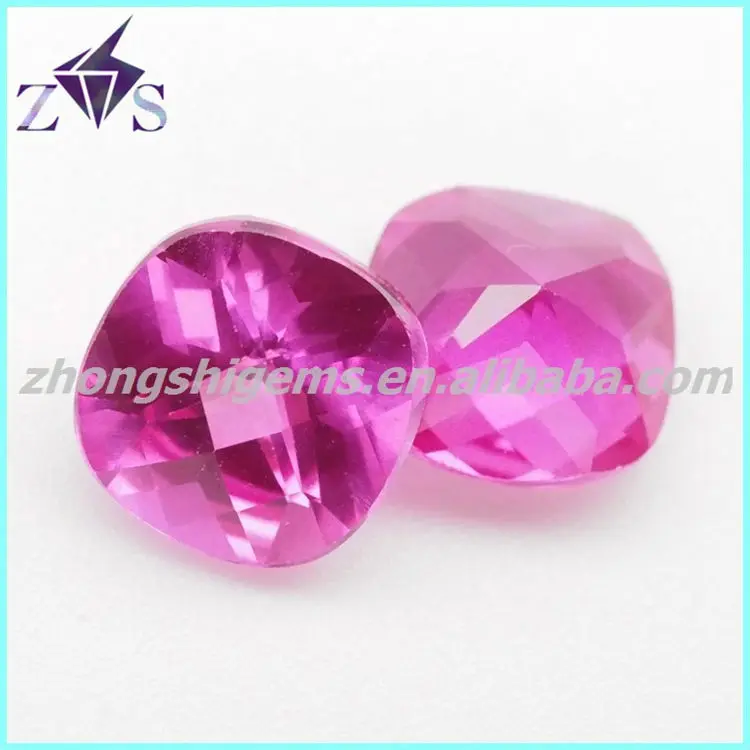 Grade AAA Checkerboard Cut Artificial Ruby Prices