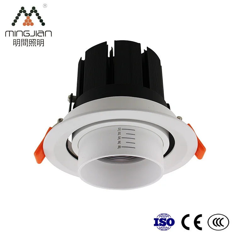 
China Adjustable Trimless 20W 30W Dimming Optional Ceiling Spot Down Light Recessed Lamp COB LED Downlight 