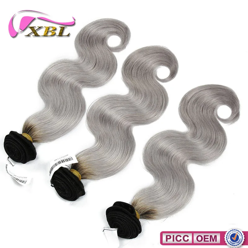 XBLFull девственные кутикулы не спутываются, 100% человеческие волосы Омбре, плетеные волосы