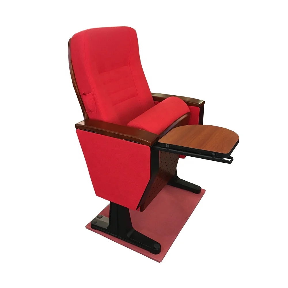 easy install popular design foldable school auditorium hall chair with writing pad auditorium seats for sale