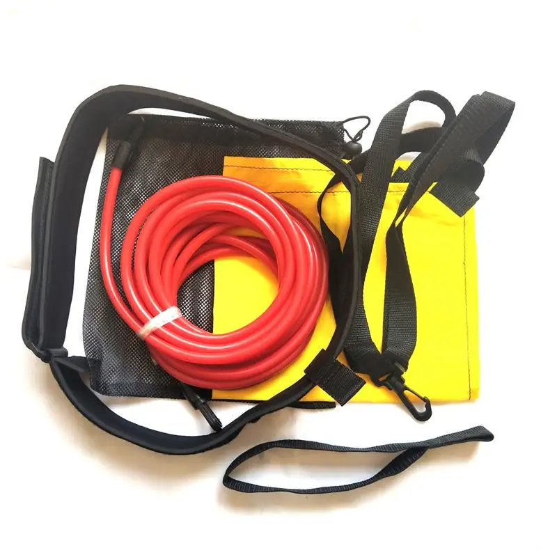 Pool Swimming Belt for Stationary Resistance Training with Drag Parachute and Elastic cord