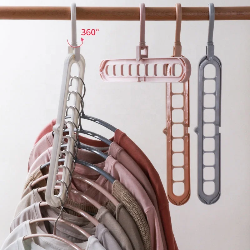 
Multifunctional Hanger Folding Magic Nine-Hole Clothes Hanger 