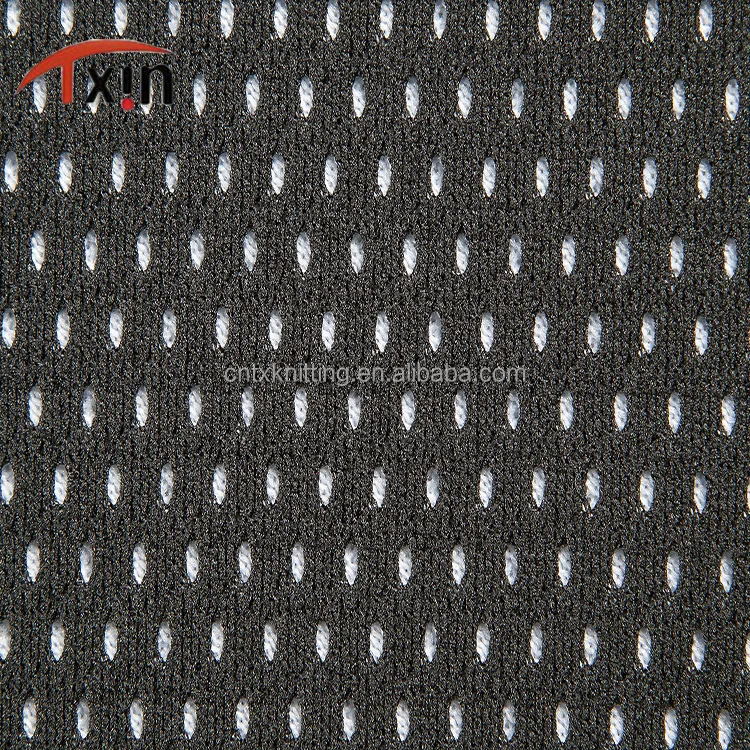 
tear resistant mesh fabric basketball shorts fabric knitted small hole fabric 