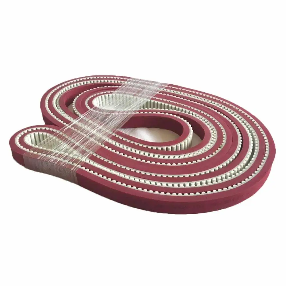 Red Rubber Coating PU Synchronous Belts 8M-3480-10T
