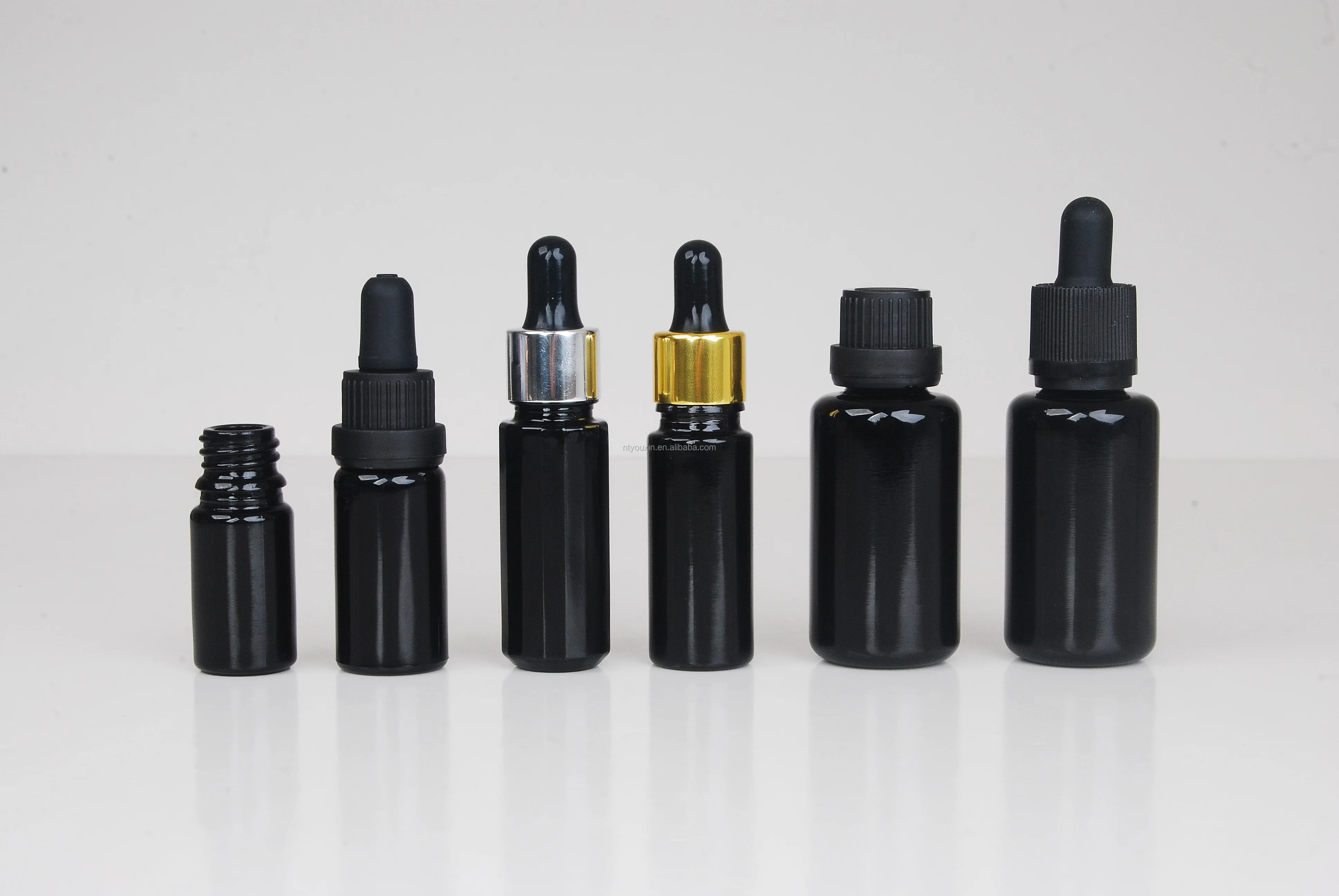 
Empty 10ml black essential oil glass bottle for essential 