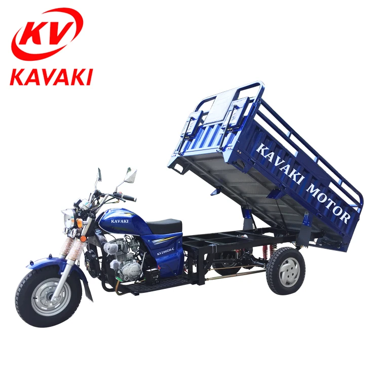 Gasoline Petrol Kavaki Tricycle 200CC Loading 1000kg For Cargo Transportation Export To Ghana Africa