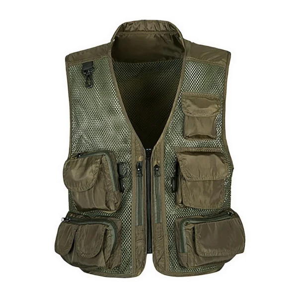 Men Camo Mesh Multi Pockets Camo Fish Hunt Vest Shooting Waistcoat Esporte Sleeveless men fishing Mesh Vest