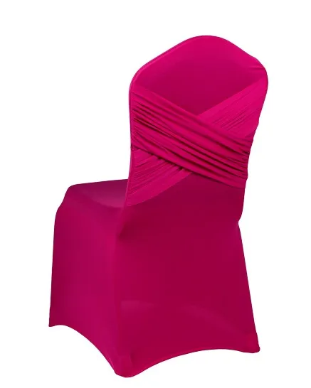2019 Cheap wholesale spandex wedding chair covers The new Graceful Cross Back Chair cover