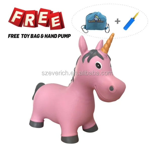 Прыгающее животное с ручным насосом, надувной космический бункер, прыгающее животное