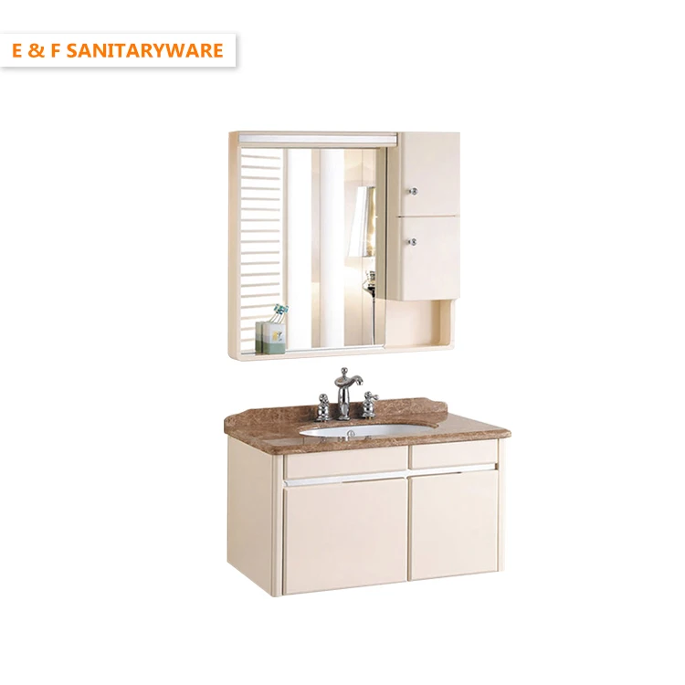 Wholesale Wood Grain Bathroom Furniture Cabinets Vanity Low Price Modern 24 42 inch Solid wood Bathroom Vanity