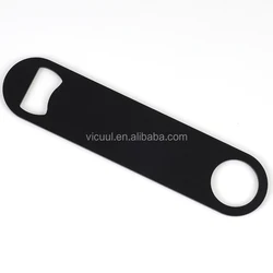 Powder coated stainless steel black bottle opener