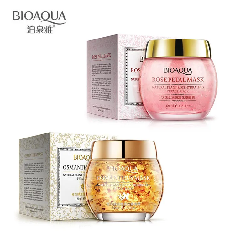 OEM Bioaqua rose osmanthus petal cream oil control whitening Moisturizing skin care sleep mask