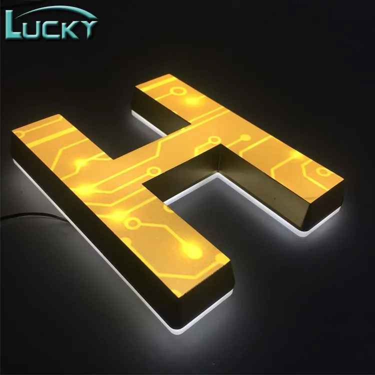 Outdoor Waterproof led logo lighted business signs 3D Led Acrylic Channel Letter