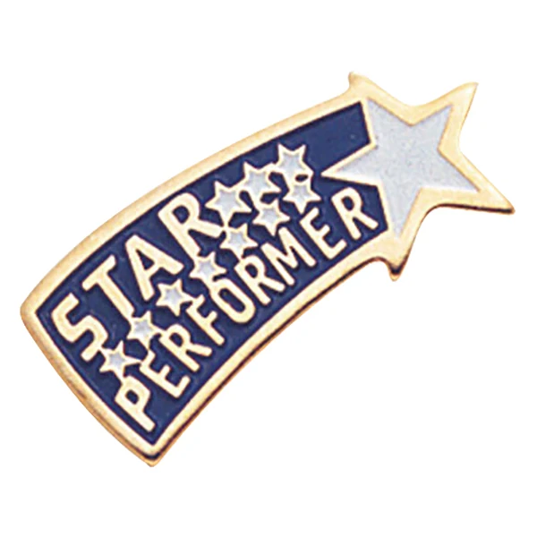 High quality custom star performer logo lapel pin