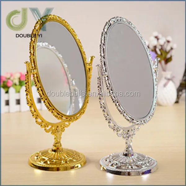 custom/wholesale double side decorative metal cosmetics beauty mirror