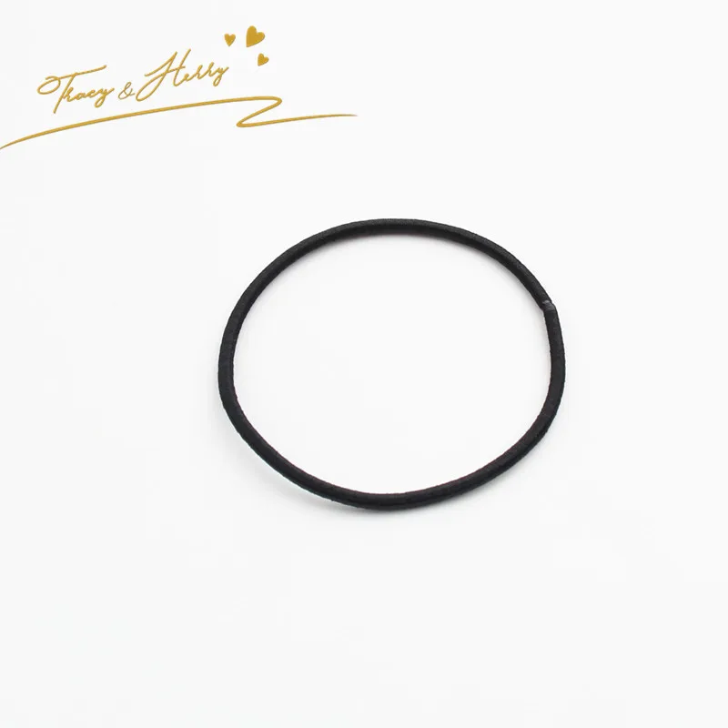 Pure Hair Ornament 2mm High Elasticity Elastic Hair Tie Seamless Headwear for Girls Hair Decoration Rubber Band/pearl Opp Bag