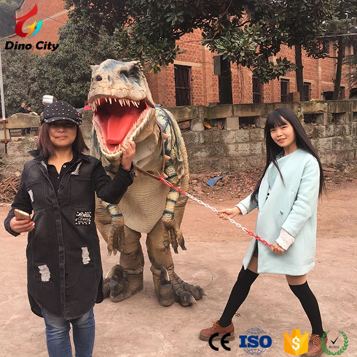 Realistic Walking Robotic Hidden Legs Dinosaur Costume for Adult