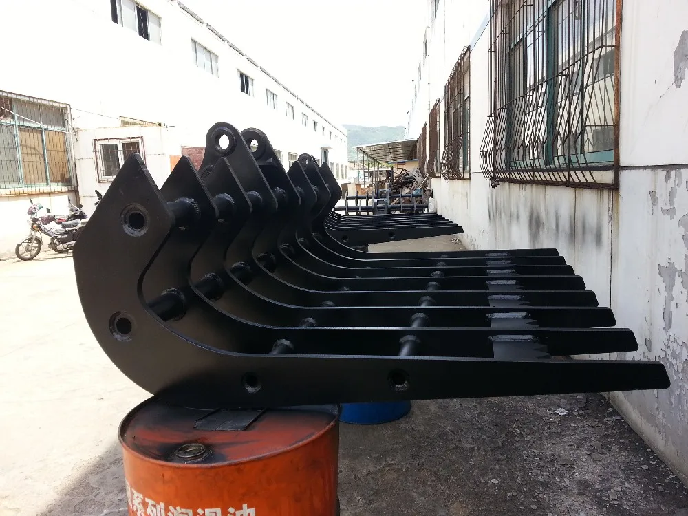 Customized Excavator Attachments Tilt land Root Rake