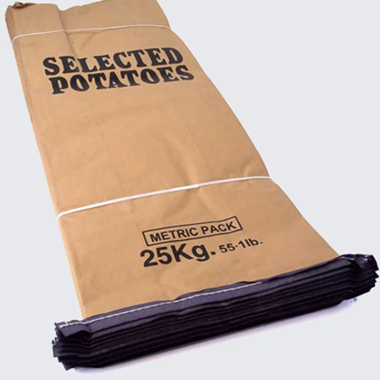 stitched bottom 25kg kraft paper sacks for food additive powder