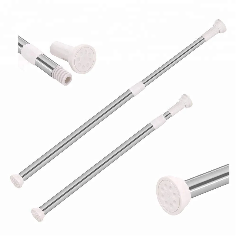 Выдвижная телескопическая душевая занавеска QJMAX с внутренней пружиной для ванной комнаты