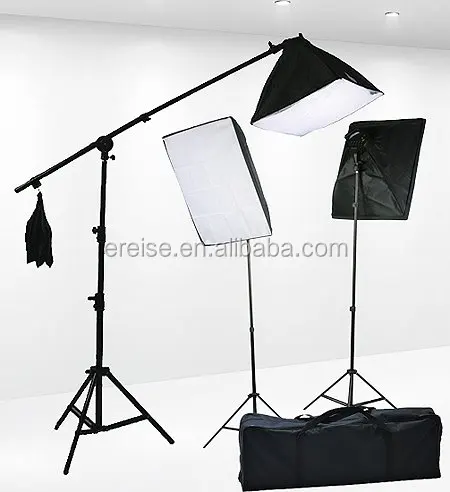 E-Reise studio light kit 2000 Watt Photo Studio Light Kit With 6-9 Feet Muslin Backdrop and Background Stand