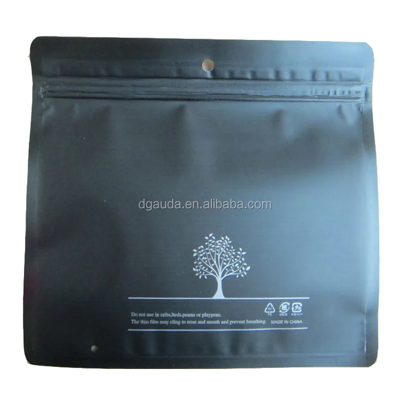 
custom printed matte finish laminated material aluminum foil zip lock underwear bag with zipper and window 