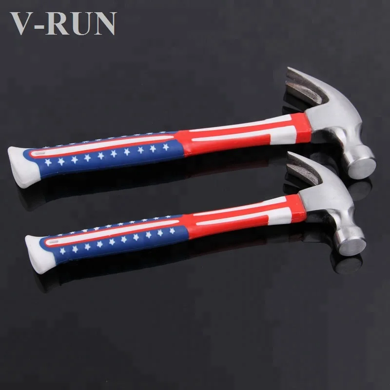 0.25kg Carbon Steel Head Claw Hammer With Fiberglass Handle