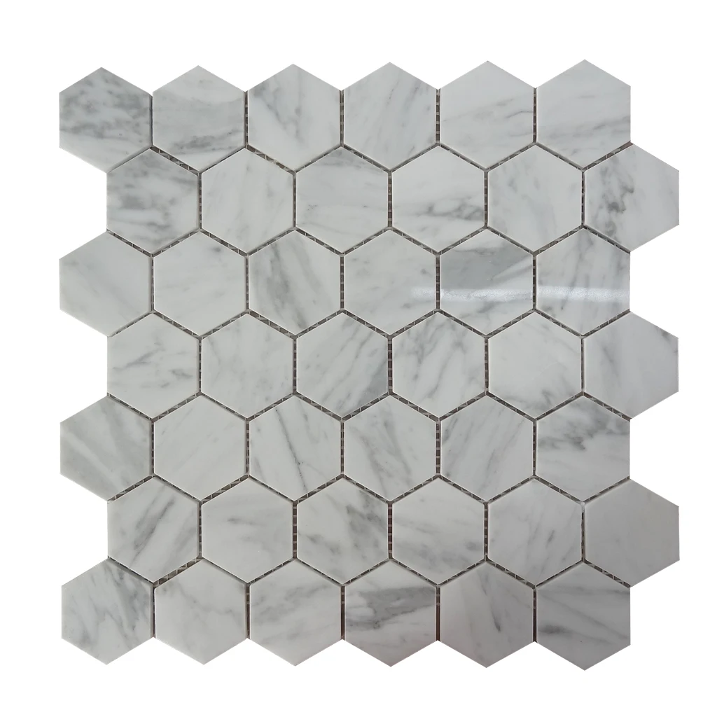 bianco carrara white stone mosaic on sale natural marble tile flooring tile interior background