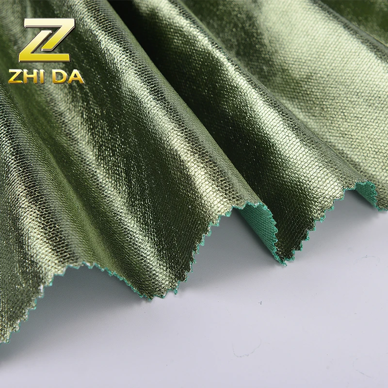 Fabric supplier china/metallic membrane metal film coated Martin Canvas fabric for designer handbags