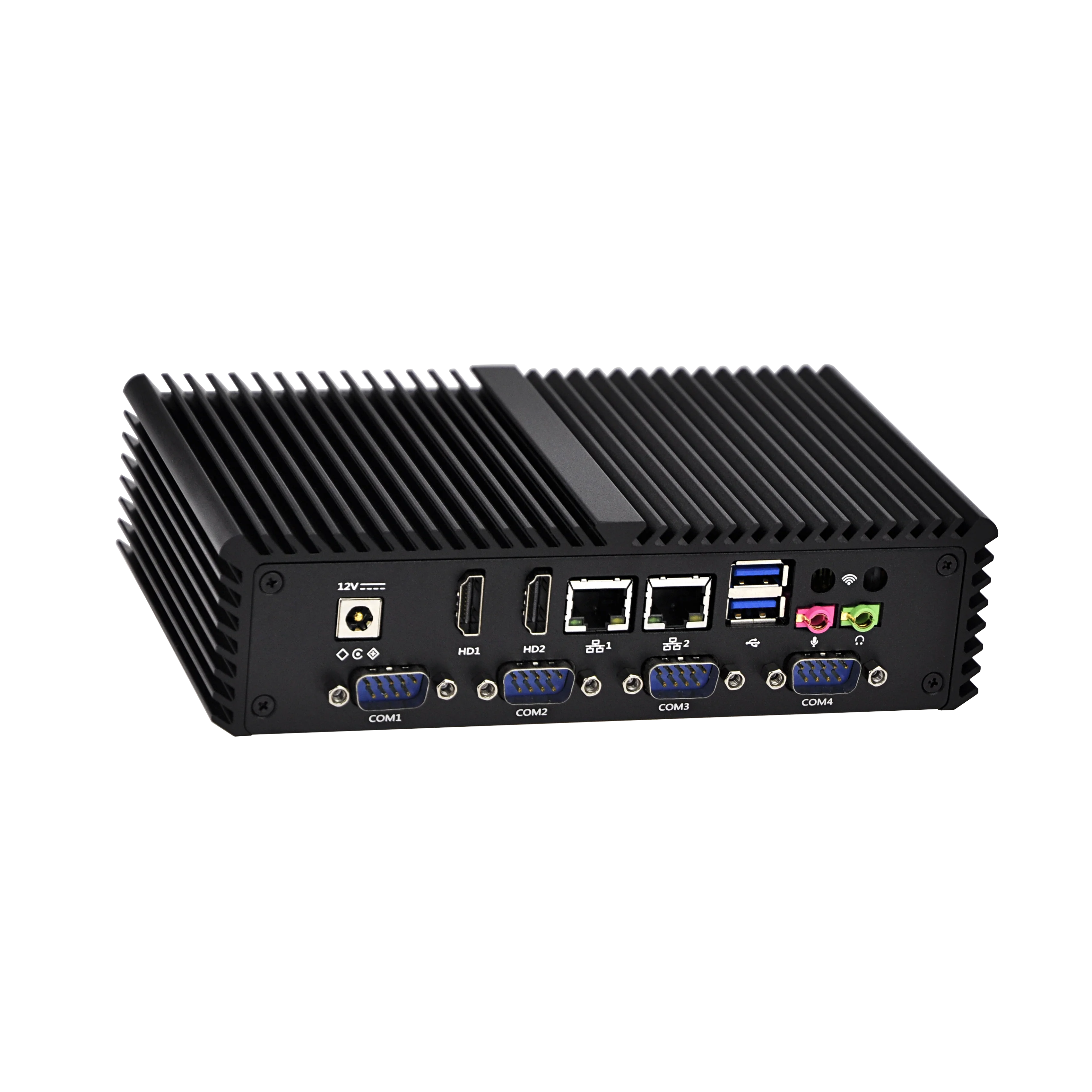 Fanless Industrial Barebone Intel HD Graphics VGA RS-232 1 RS-485 Gaming Computer Mini PC Barebone System