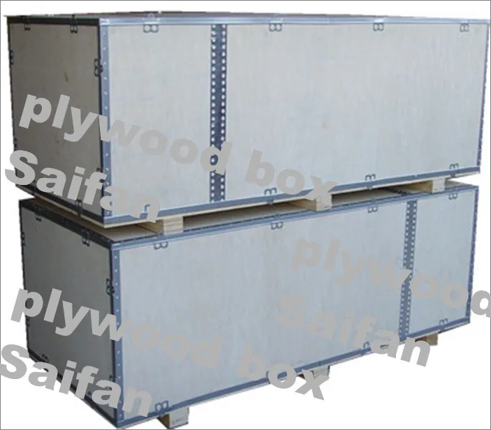 SF Foldable Plywood Box Steel Strip Plywood Packing Box