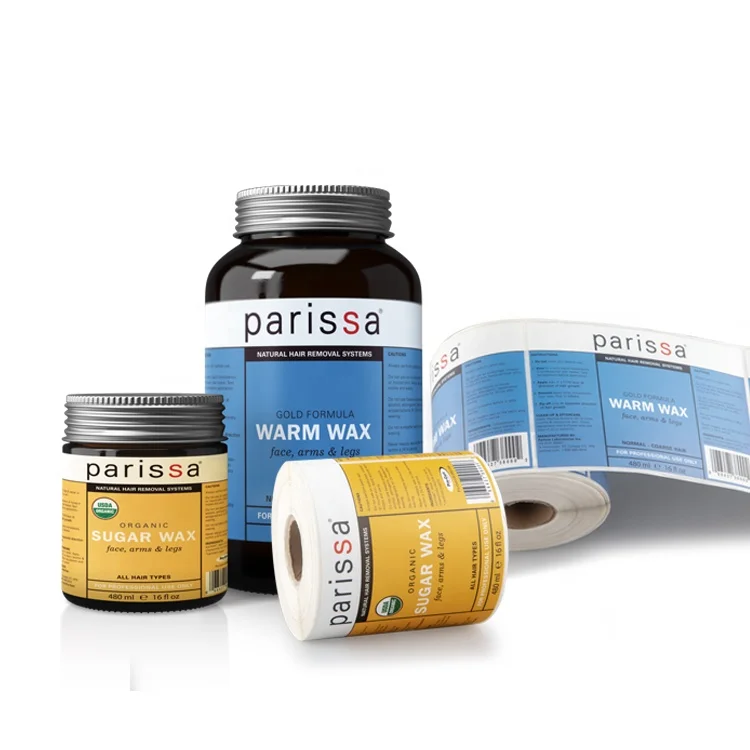 Top Quality Clear Bottle Stickers Roll Transparent Beauty Cosmetic Label Sticker