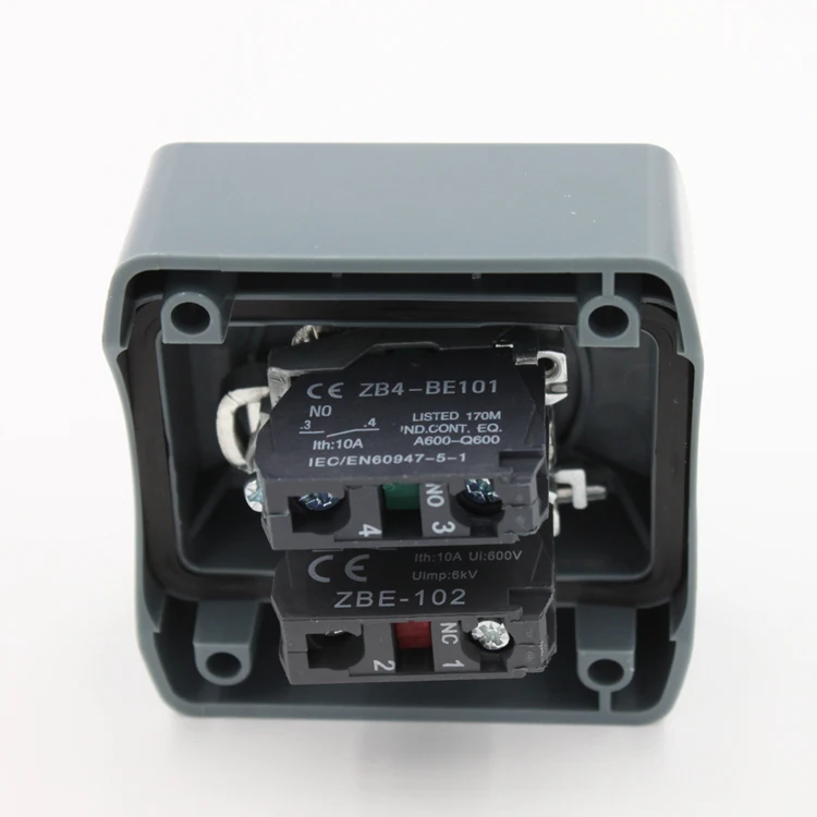 1 hole xal push button switch box xb4  with ip54 push button switch box