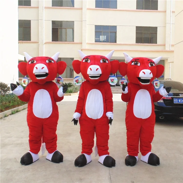 
Adult unisex animal golden bulls mascot costumes 
