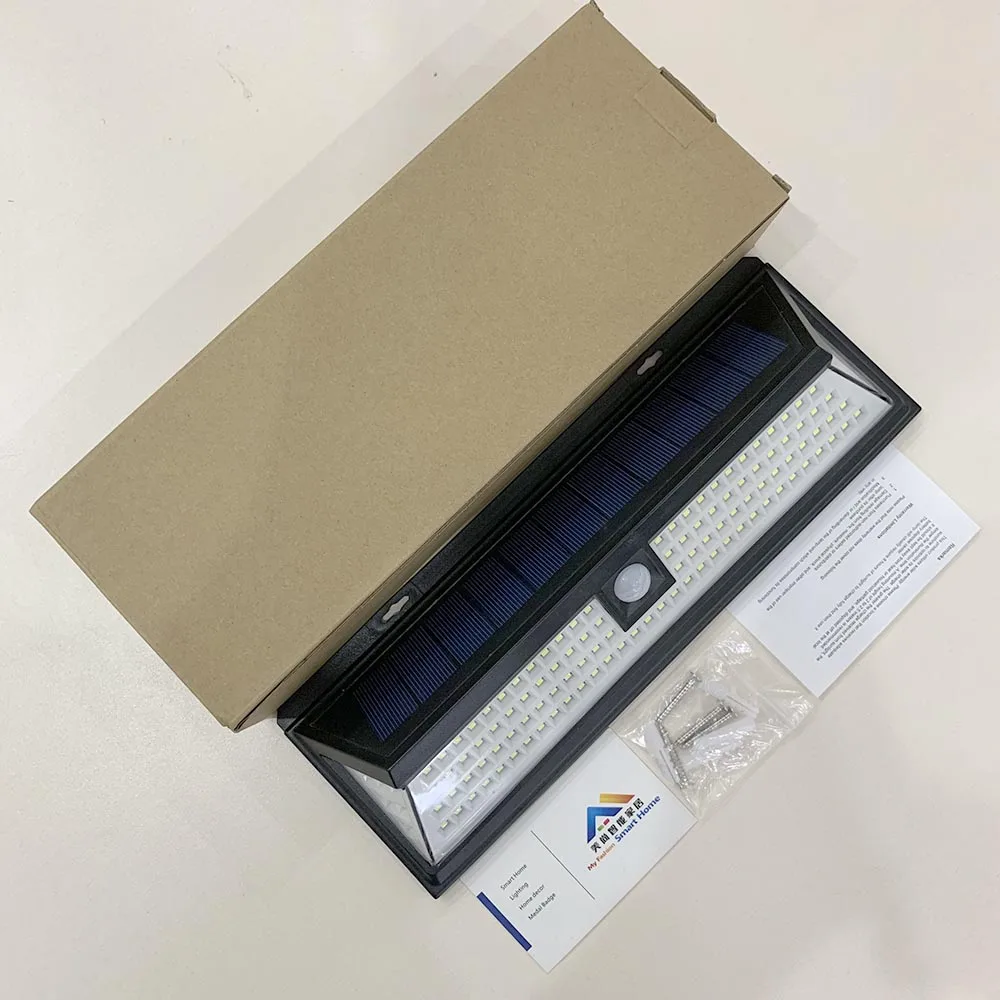 2019 NEW PRODUCT Waterproof Motion Sensor 118 LED Wider Lighting Solar Outdoor Wall Light For Garden