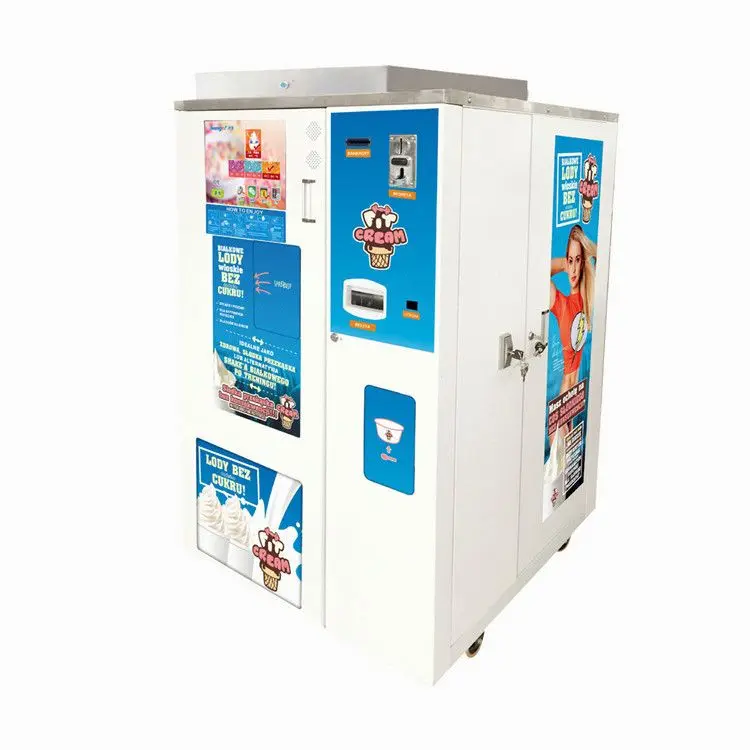 Multifunctional Soft Commercial Automatic Ice Cream & Milkshake Vending Machine With Ce Certificate