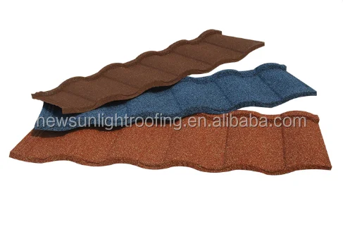 Kenya shingles type corrugated stone coated metal roof tiles