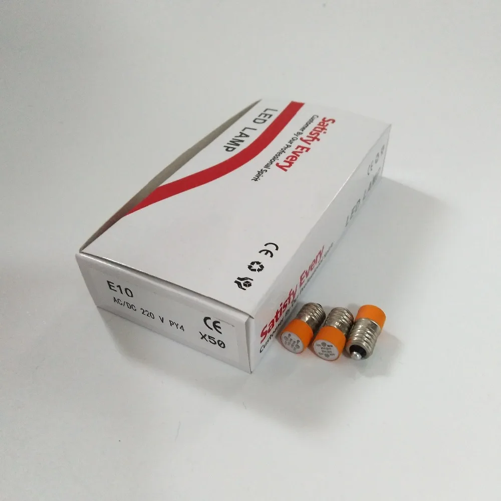 CE RoHS High Brightness 10mm Diameter E10 Mini LED Lighting Bulb 230V AC/DC