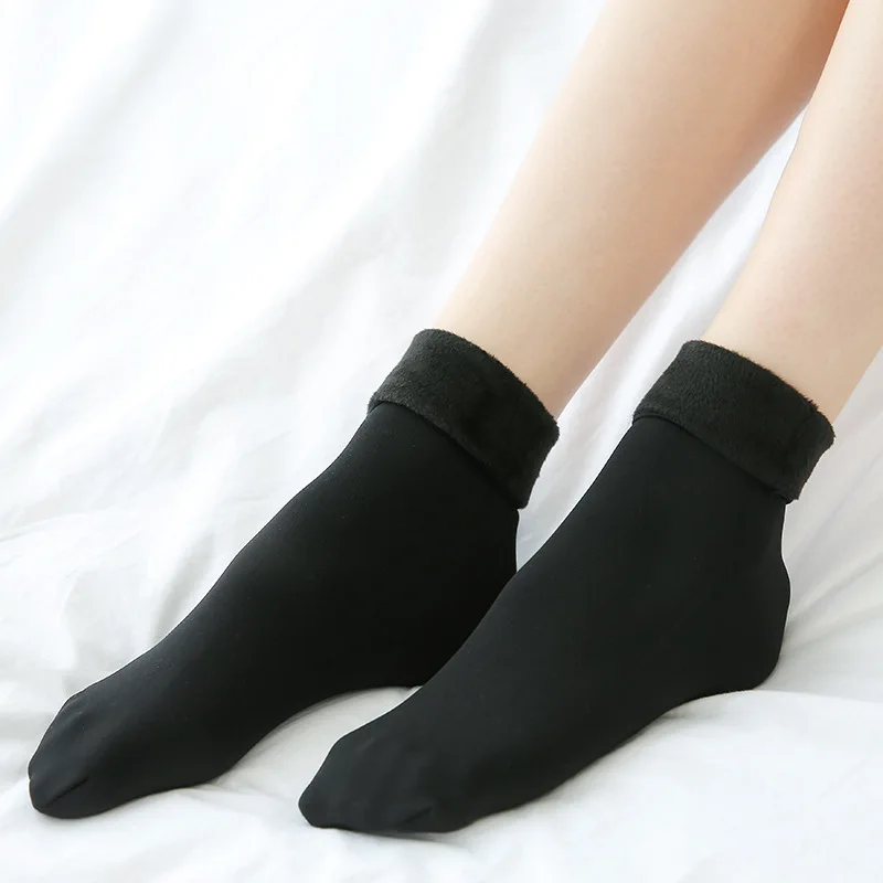 sample accept Winter Thick Wool Cashmere Socks for Women Fuzzy Warm Thermal Sock Home Snow boots Female Velvet sleeping socks