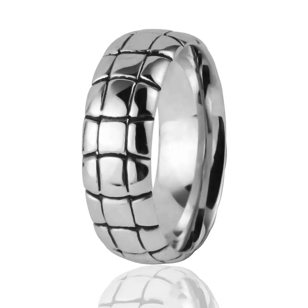 9MM Tortoise Shell Mens Cobalt Ring