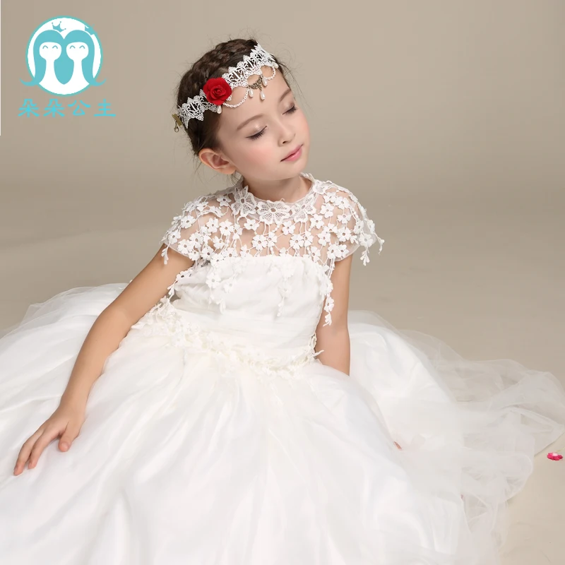 Very latest new model short sleeve girl first dress lace alibaba online flower girl dresses with 100-160cm