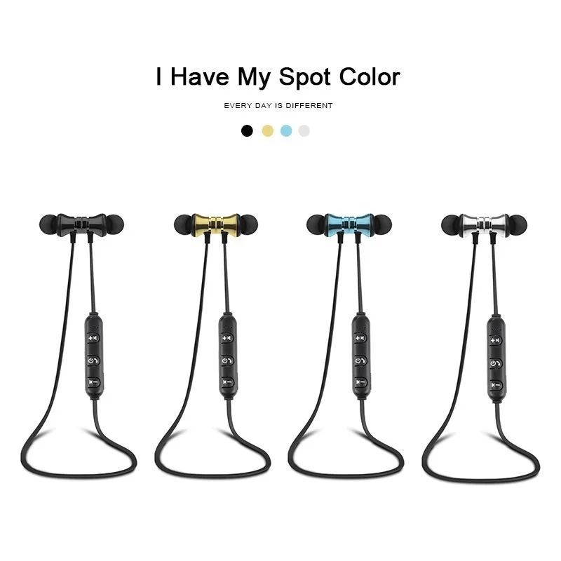 Top seller Magnetic wireless earphone music sports headset wireless hands free headset  with Mic XT11