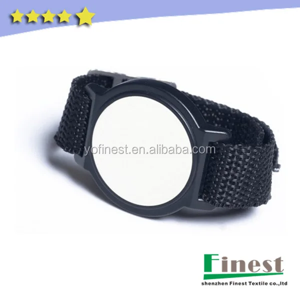 Custom Design Nylon Hoop and Loop Wrist Band webbing bracelet