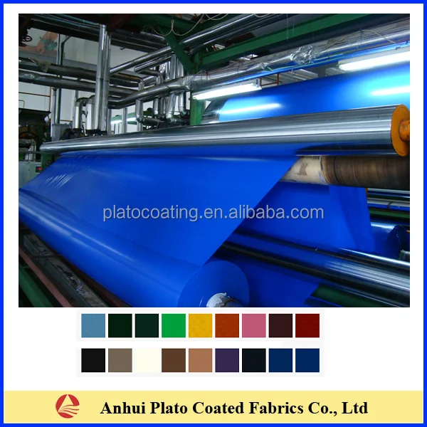 Real knife coated woven 18oz pvc polyester tarpaulin fabric at a very competitive price