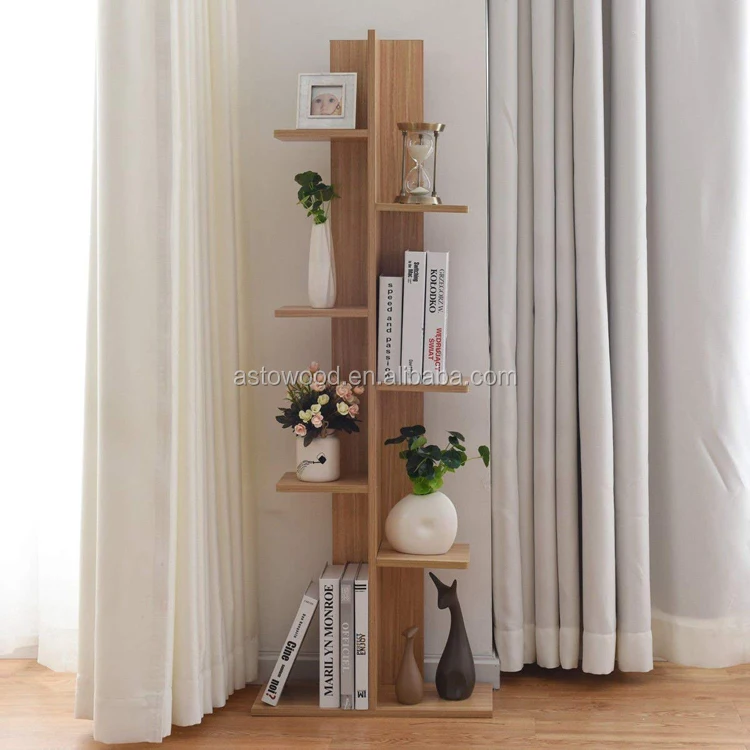 colorful tree shape bookshelf,MDF wooden bookcase