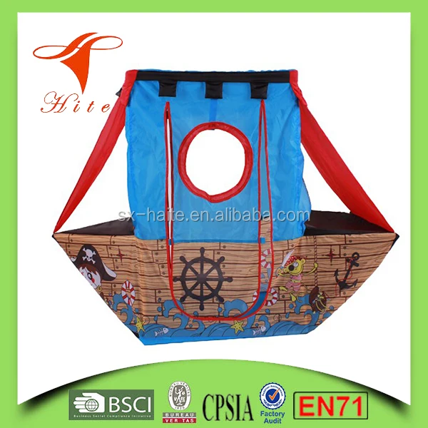 Pop up Pirate Ship Tent/Foldable kids pirate tent/Indoor & Outdoor Children Playhouse