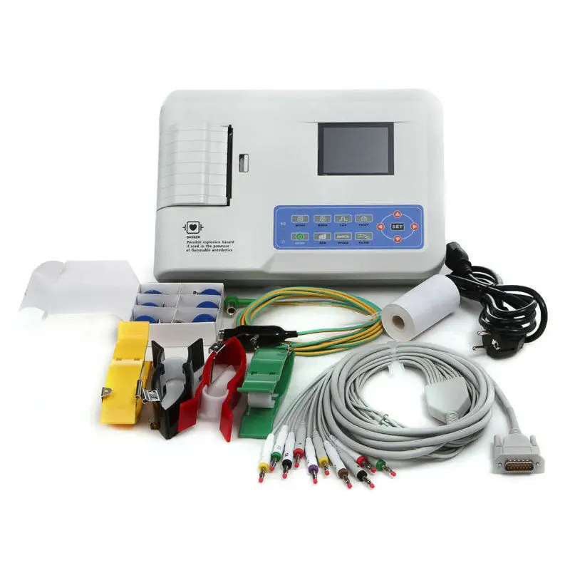 CONTEC ECG300G цифровой 3 канала 12 привести электрокардиограмма ekg