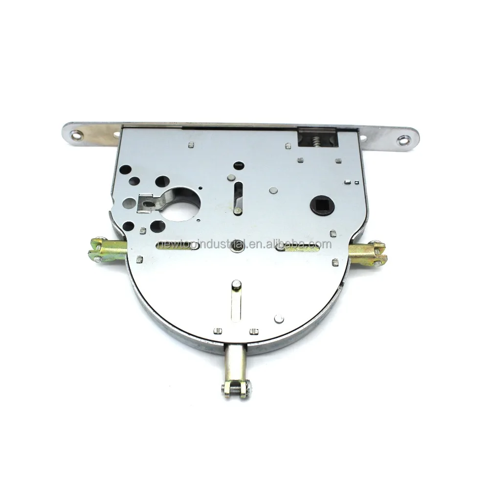 Israel market door lock body with 4 round iron bolt chrome plated