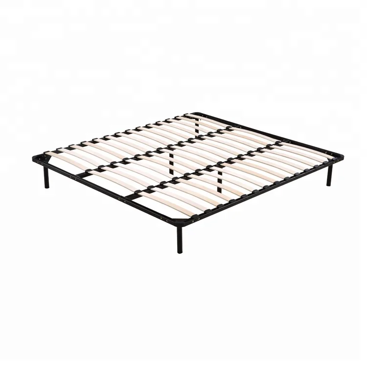 Factory Wholesales wood bed frame cama simple twin/full/queen/king iron metal bed frame used on gas lift ottoman storage bed