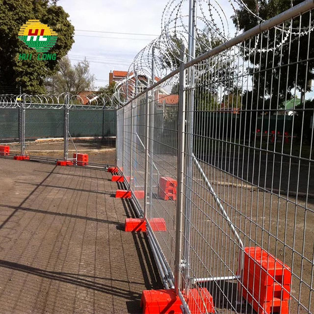 Australian Quality Standard Temporary Fencing Hoardings China Easily Assembled Carbon Steel Frame Zinc Surface Low Maintenance